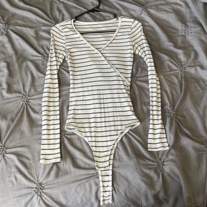 Size S Hollister Striped Bodysuit!